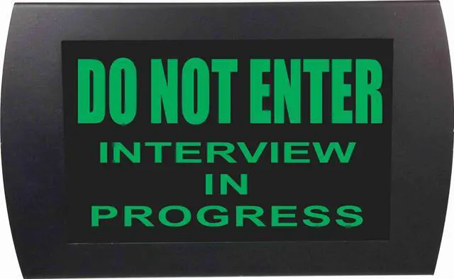 Alt view image 2 of 4 - AMERICAN RECORDER - "DO NOT ENTER INTERVIEW IN PROGRESS" LED Lighted Sign