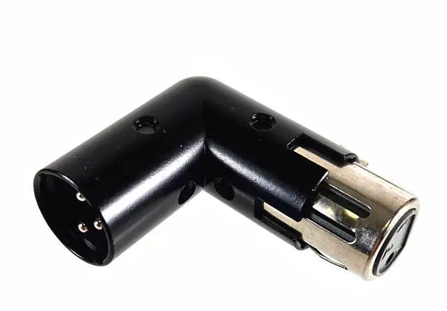 Main image of AMERICAN RECORDER 3 Pin XLR (male) to XLR (female) Balanced Right Angle Adapter