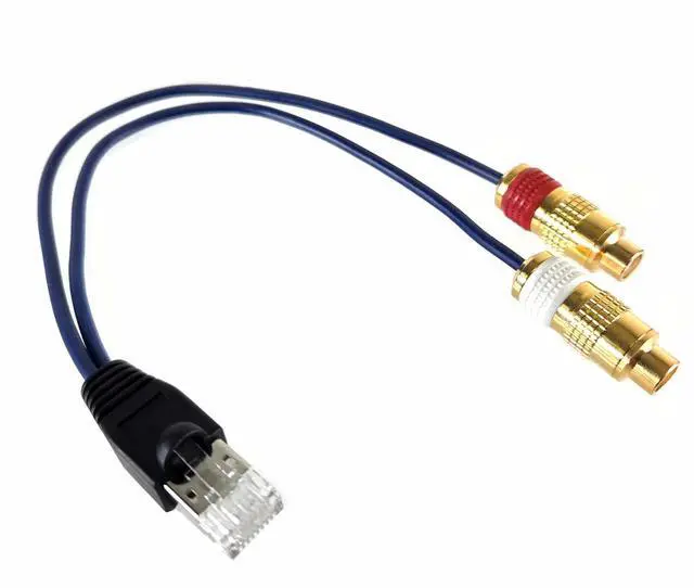 Alt view image 2 of 2 - AMERICAN RECORDER RJ45 to Dual RCA Cables for Bang & Olufsen Audio Products