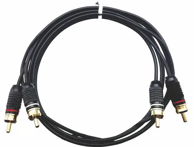 Alt view image 2 of 2 - Premium RCA Stereo Patch Cables with Gold RCA
