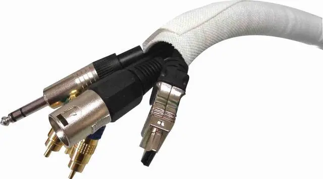 Main image of 1" SNAKESKIN Wire & Cable Cover - White - 25 feet pack