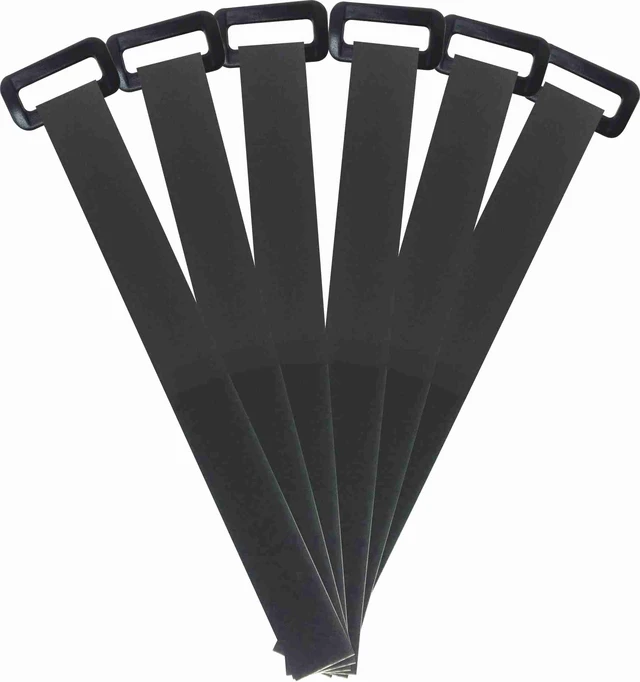 Alt view image 3 of 7 - 12" Cinch Style Reusable Cable Straps - 6 Pack