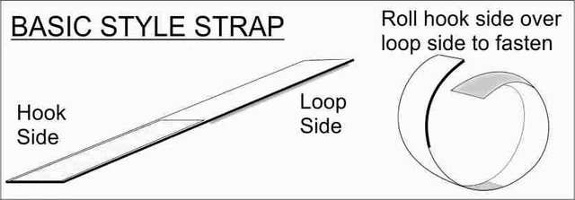 Alt view image 2 of 7 - REGRIP 8" Basic Style Reusable Cable Straps - 6 Pack