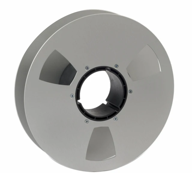Main image of 2 inch x 10.5 inch Empty Aluminum Metal Reel with NAB Hub