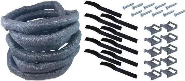 Main image of 1" SNAKESKIN Cable Management Kit - Black - 20 ft Contractor Pack