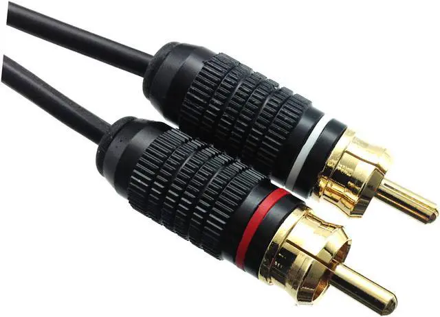 Alt view image 2 of 3 - Turntable Cable RCA to RCA with Ground Lugs