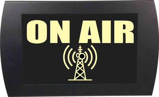 Main image of AMERICAN RECORDER - "ON AIR" LED Lighted Sign yellow
