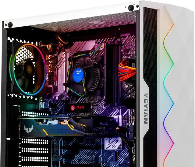Alt view image 6 of 7 - YEYIAN SAI X11 Gaming PC Desktop Computer, INTEL i5-11400F 6-Core 2.6GHz, GeForce GTX 1650 4GB GDDR6, 500GB NVMe SSD, 8GB DDR4 3200MHz, 3 ARGB Fans, Windows 11 Home 64-bit, WiFi 5, BT 5.0, 650W PSU