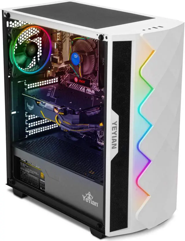 Alt view image 7 of 7 - YEYIAN SAI X11 Gaming PC Desktop Computer, INTEL i5-11400F 6-Core 2.6GHz, GeForce GTX 1650 4GB GDDR6, 500GB NVMe SSD, 8GB DDR4 3200MHz, 3 ARGB Fans, Windows 11 Home 64-bit, WiFi 5, BT 5.0, 650W PSU