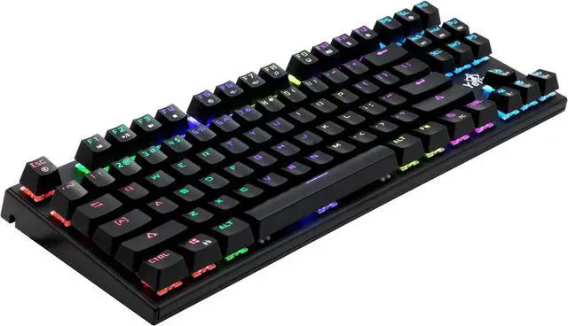 Main image of YEYIAN SPARK Mechanical Gaming Keyboard, 87 TKL RGB LED Backlit 16M Color Keys, OUTEMU Blue Hot-Swappable Switches, Cherry MX Equivalent, 13 Modes, 50M Keystrokes, Steel Frame Braided Cable Tenkeyless