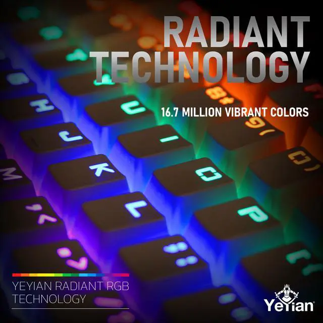 Alt view image 4 of 9 - YEYIAN SPARK Mechanical Gaming Keyboard, 87 TKL RGB LED Backlit 16M Color Keys, OUTEMU Red Hot-Swappable Switches, Cherry MX Equivalent, 13 Modes, 50M Keystrokes, Steel Frame, Braided Cable Tenkeyless