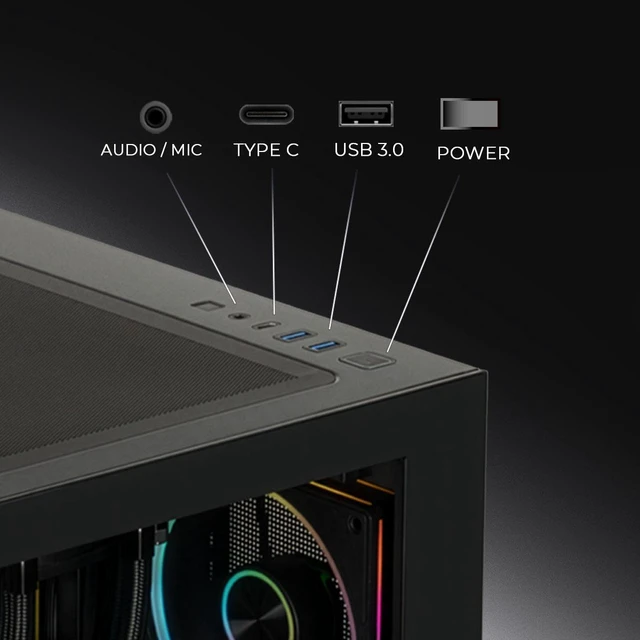 Alt view image 6 of 7 - Yeyian Astra X Gaming Desktop - Core Ultra 7 270K Plus, 9070 XT, 32GB DDR5 6000MHz, 2TB SSD - AI-Ready Tower - SKU YPI-AX270KC-97XR2U.