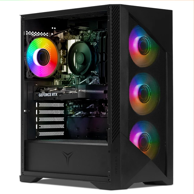 Alt view image 3 of 7 - YEYIAN Edge Gaming PC i5-14400F RTX 5060 Ti 32GB DDR5 1TB SSD - YPI-ED44F0C-56T1U