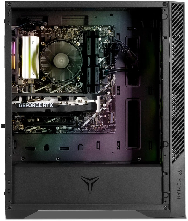 Alt view image 4 of 7 - YEYIAN Edge Gaming PC i5-14400F RTX 5060 Ti 32GB DDR5 1TB SSD - YPI-ED44F0C-56T1U