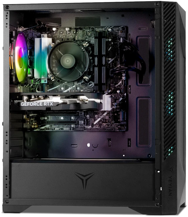 Alt view image 7 of 7 - YEYIAN Edge Gaming PC i5-14400F RTX 5060 Ti 32GB DDR5 1TB SSD - YPI-ED44F0C-56T1U