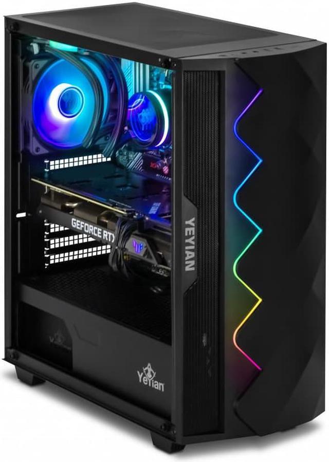 YEYIAN Shoge Gaming PC Desktop INTEL Core i5 13400F, RTX 4070, 1TB NVMe  SSD, 16GB DDR4 3200, 650W Gold PSU, 120mm AIO, AC Wi-Fi, Window 11 64bit