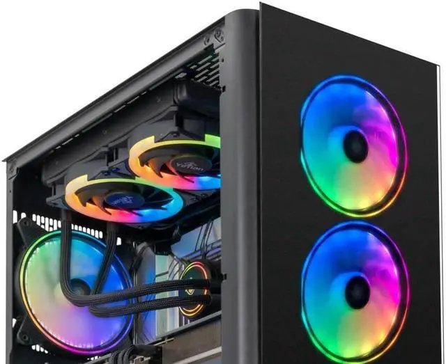 Alt view image 4 of 6 - YEYIAN YARI YPI-YA27F0B-47T1N Gaming PC Desktop INTEL Core i7 12700F NVIDIA ASUS RTX4070Ti, 1TB NVMe SSD, 16GB DDR5 5600 RAM, 750W 80+ Gold PSU, 240mm AIO, AC WiFi,Win 11 Home 64-bit