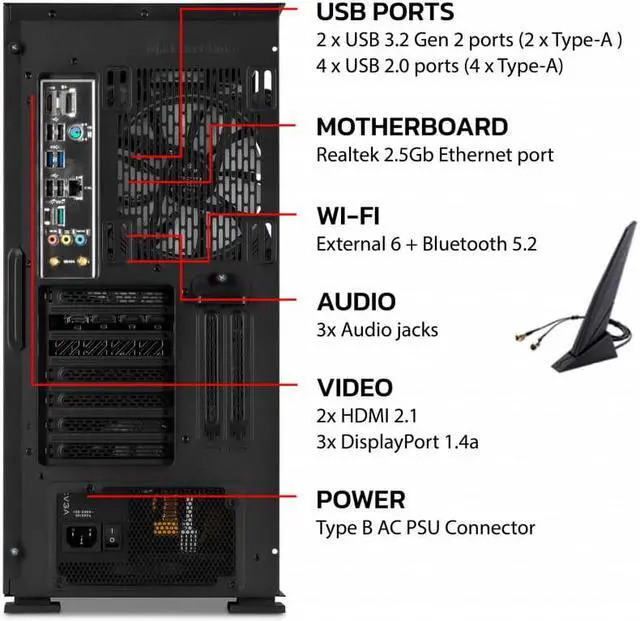 Alt view image 6 of 6 - YEYIAN YARI YPI-YA27F0B-47T1N Gaming PC Desktop INTEL Core i7 12700F NVIDIA ASUS RTX4070Ti, 1TB NVMe SSD, 16GB DDR5 5600 RAM, 750W 80+ Gold PSU, 240mm AIO, AC WiFi,Win 11 Home 64-bit