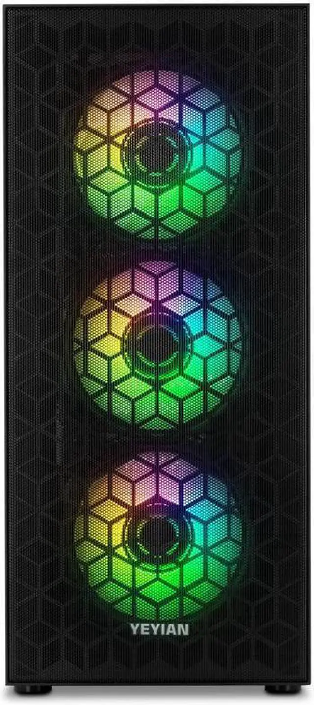 Alt view image 4 of 6 - Yeyian YUMI Gaming Desktop PC AMD Ryzen 5 5600X Multi (Boost frequency up to 4.6GHz) , Nvidia RTX 4060, 1TB NVMe SSD, 16GB DDR4 3200, 650W 80+ Gold PSU, AC Wi-Fi, Window 11 64bit - YPA-YU560XB-4601U