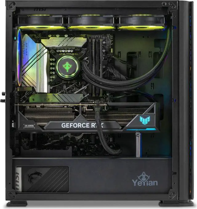Alt view image 2 of 6 - YEYIAN ODACHI Gaming PC Desktop INTEL 14th Gen CPU Core i9 14900KF, RTX 4070 Ti, 1TB NVMe SSD, 32GB DDR5 5600 MHz, 850W Gold + PSU, 360mm AIO, AC Wi-Fi, Window 11 64bit -YPI-OD49KFC-47T1U