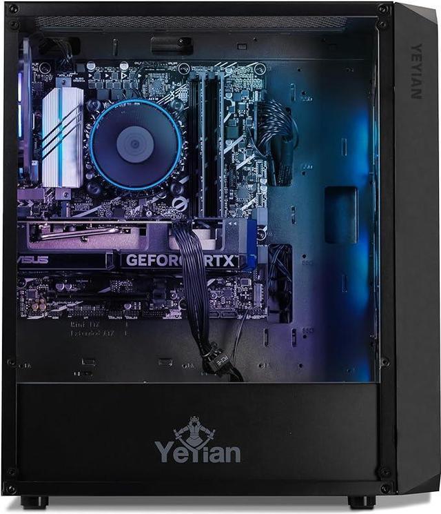 YEYIAN TANTO Gaming PC AMD Ryzen 5 7500F, RTX 4060 Ti, 1TB NVMe SSD, 16GB  DDR5 5600, 650 Gold PSU, AC Wi-Fi, Window 11 64bit- YPA-TA750FB-46T1U