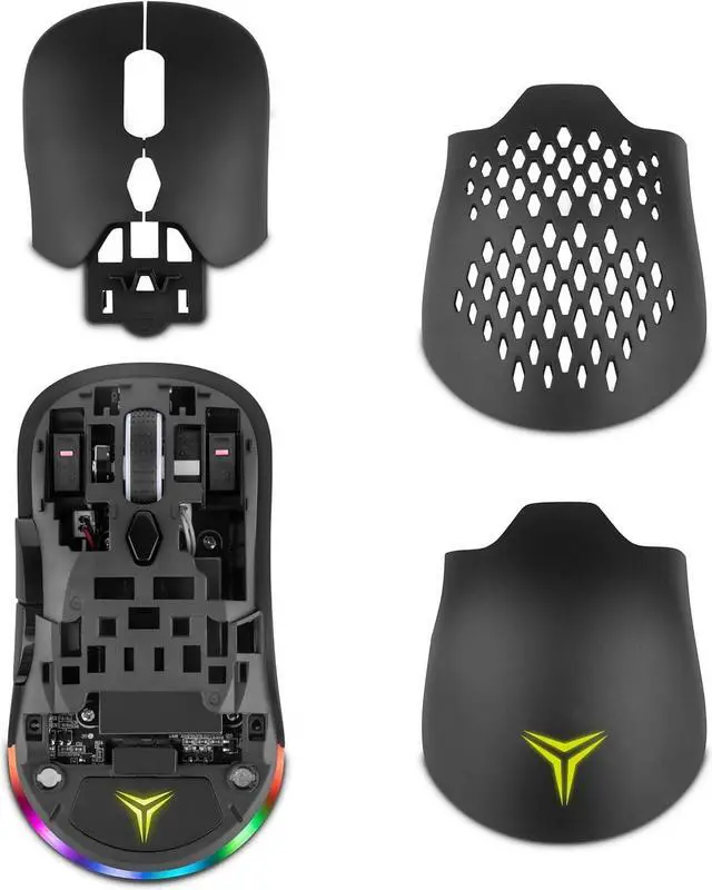 Alt view image 5 of 6 - YEYIAN Shift Gaming Mouse with 26,000 DPI Optical Sensor, Two Interchangeable Covers, 80g Lightweight, 10 Programable Buttons, Wireless Customizable Ergonomic RGB Computer Gaming Mice