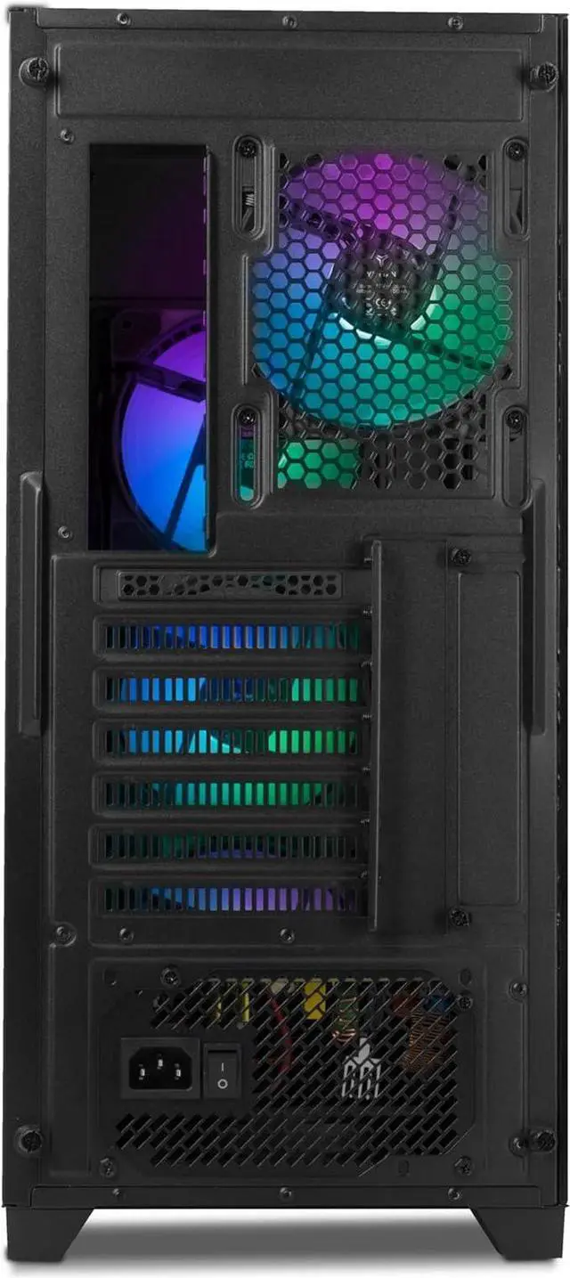 Alt view image 5 of 7 - YEYIAN Gaming Computer PC Case Phoenix Glass, ATX Mid Tower, Up to 360mm Liquid Cooling 9 ARGB Fans with 4 PWM, Tempered Glass Side Panel,USB 3.2 I/O Port,M-ATX ITX ATX for Gaming,Black-YCM-APPHO-01