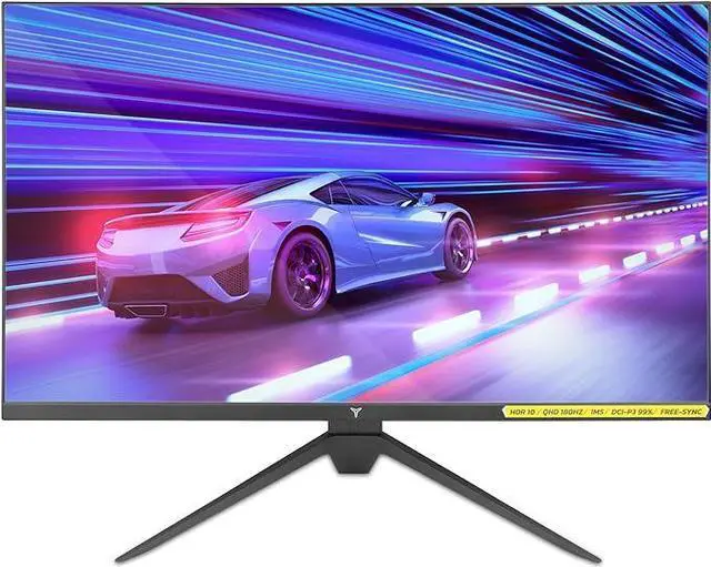 Alt view image 2 of 7 - YEYIAN 27 inch Frameless IPS Computer Gaming Monitor,2560×1440P QHD,180Hz Refresh,1ms Response Time,120% sRGB,178° Viewing Angle,Tilted,HDMI&Type A Input, FreeSync Support,G-sync and VESA Compatible