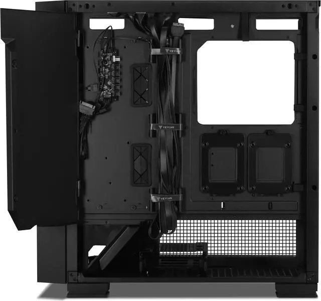 Alt view image 6 of 7 - YEYIAN Gaming PC Mirage X Full Tower with tempered glass 1.0mm metal chassis up to 420mm liquid cooling - YcF-EPMIR-X1