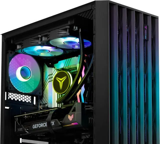 Alt view image 3 of 7 - Yeyian Phoenix Glass Gaming Desktop PC, AMD Ryzen 7 7800X3D, Nvidia GeForce RTX 4070 SUPER, 32GB DDR5 6000MHz RGB, 1TB SSD, Windows 11 Home 64-bit, YPA-PG780DC-47S1U