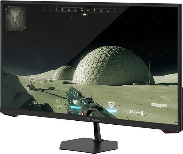 Alt view image 3 of 7 - YEYIAN 27 inch Gaming Monitor 1080P FHD 180Hz 1ms, 16:9 Flat IPS Ultra-Slim Panel, 97% sRGB 1000:1 Contrast Ratio 178° View Angle, HDR 10, HDMI 2.0, Freesync & G-Sync Support, Tilt Adjust
