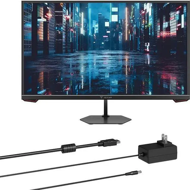 Alt view image 5 of 7 - YEYIAN 27 inch Gaming Monitor 1080P FHD 180Hz 1ms, 16:9 Flat IPS Ultra-Slim Panel, 97% sRGB 1000:1 Contrast Ratio 178° View Angle, HDR 10, HDMI 2.0, Freesync & G-Sync Support, Tilt Adjust