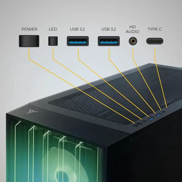 Alt view image 6 of 6 - YEYIAN Gaming Desktop PC MIRAGE S Intel Core ULTRA 7 265KF RTX 5080 32GB DDR5 2 TB SSD 1000W 80+ Platinum PSU Windows 11 Home - YPI-MS265YC-5801B