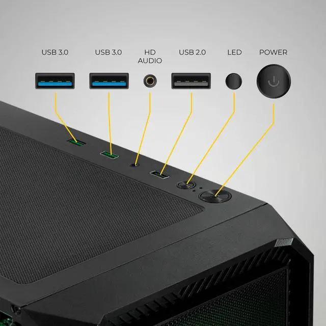 Alt view image 7 of 7 - YEYIAN Gaming Desktop PC Tanto INTEL Core i5 14400F NVIDIA RTX4060 TI 16GB DDR5 1TB SSD 650W Gold Plus PSU Windows 11 Home - YPI-TA44F0C-46T1MC