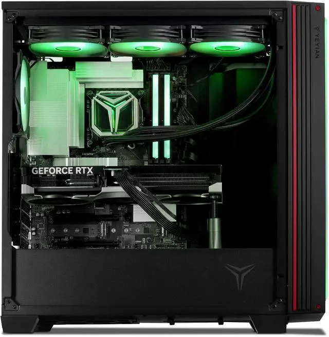 Alt view image 4 of 5 - YEYIAN Gaming Desktop PC MIRAGE S Intel Core Ultra 9 285K RTX 5080 32GB DDR5 2 TB SSD 850W 80+ Gold PSU Windows 11 Home - SKU: YPI-MS285KC-5801U