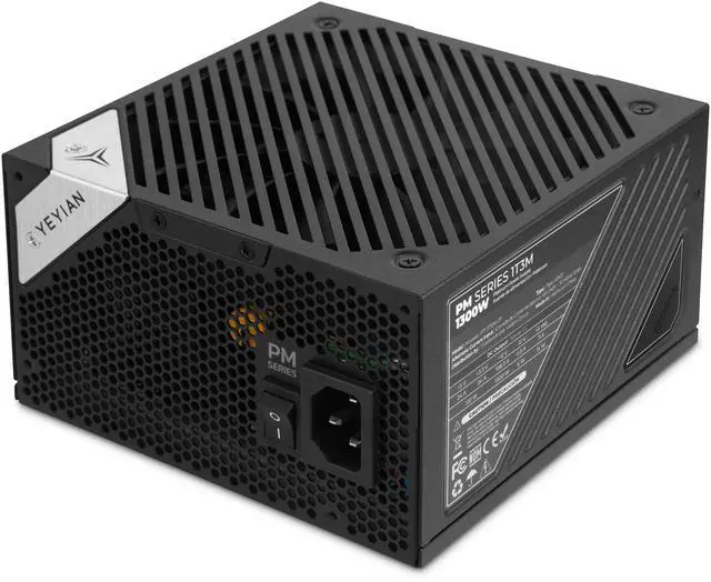 Alt view image 3 of 6 - YEYIAN PSU. Fully Modular,1300W, ATX 3.1, 80 Plus Platinum, All Japanese Capacitors. Model YFT-1T33M-P1