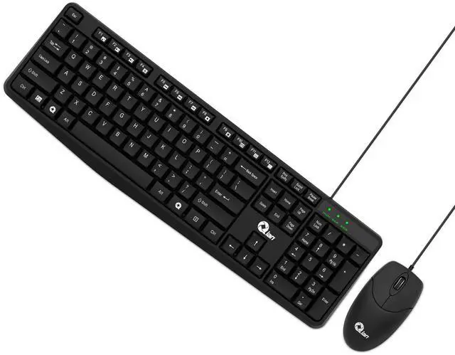 Alt view image 3 of 7 - Qian Wired Keyboard and Mouse Kit. Model: QKX-20603EN