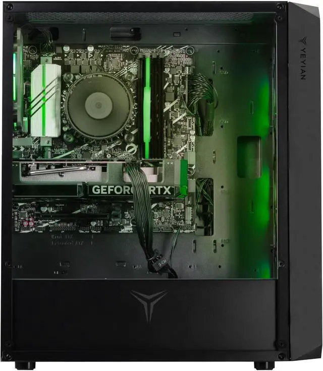 Alt view image 3 of 5 - YEYIAN Gaming PC. Intel Core i5 14400F 4.7 GHZ, NVIDIA RTX 5060, 1 TB NVMe, 16GB DDR5 6000 MHz, 650W 80+ GOLD, Windows 11 Home. Model YPI-TA44F0B-5601U