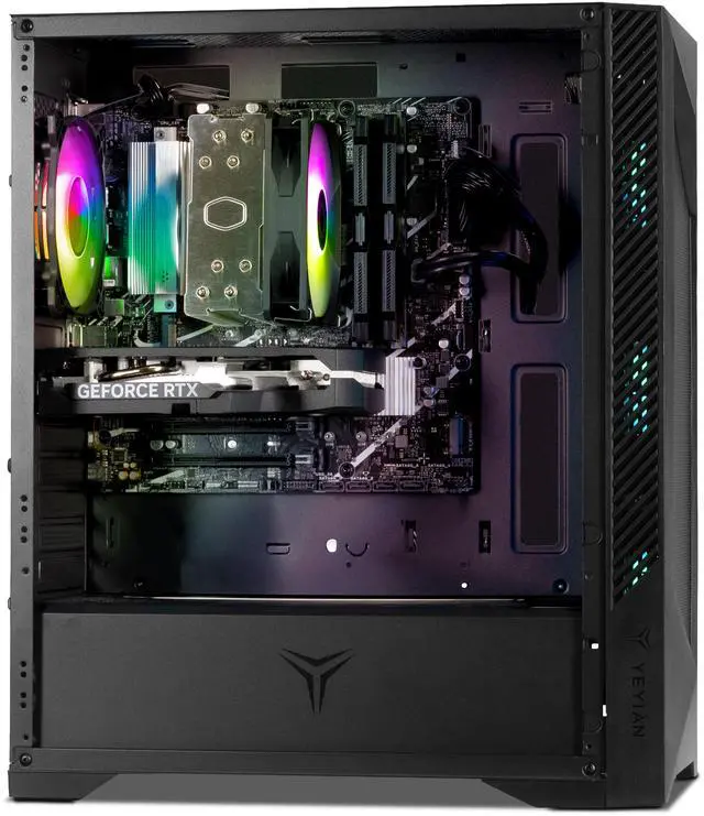 Alt view image 5 of 5 - YEYIAN Gaming PC. AMD Ryzen 7 8700F 5.0 GHZ, NVIDIA RTX 5060 Ti, 1TB NVMe, 32GB DDR5, 650W 80+ GOLD, Windows 11 Home. Model YPA-ED87F0C-56T1U