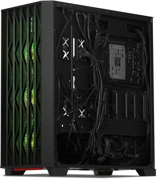 Alt view image 5 of 6 - YEYIAN Gaming PC. AMD Ryzen 7 7800X3D 5.0 GHZ, NVIDIA RTX 5070, 1TB NVMe, 32GB DDR5, 650W 80+ GOLD, Windows 11 Home. Model YPA-PM780DC-5701U