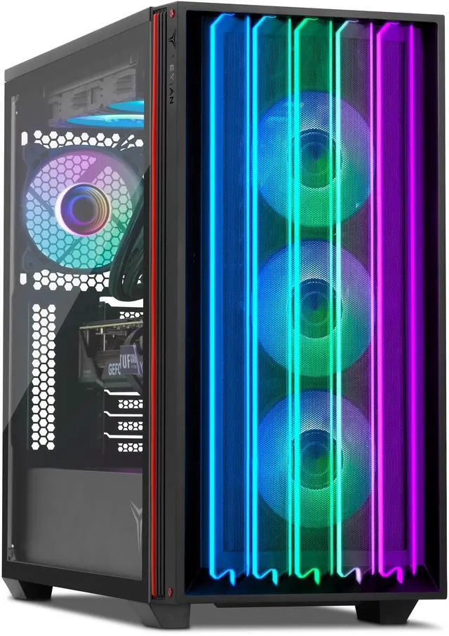 Main image of YEYIAN Gaming PC. AMD Ryzen 7 7800X3D, NVIDIA RTX 4080 Super, 360 AIO Liquid Cooler, 1 TB NVMe, 32GB DDR5, 850W 80+ GOLD, Windows 11 Home. Model YPA-MS780DC-48S1U