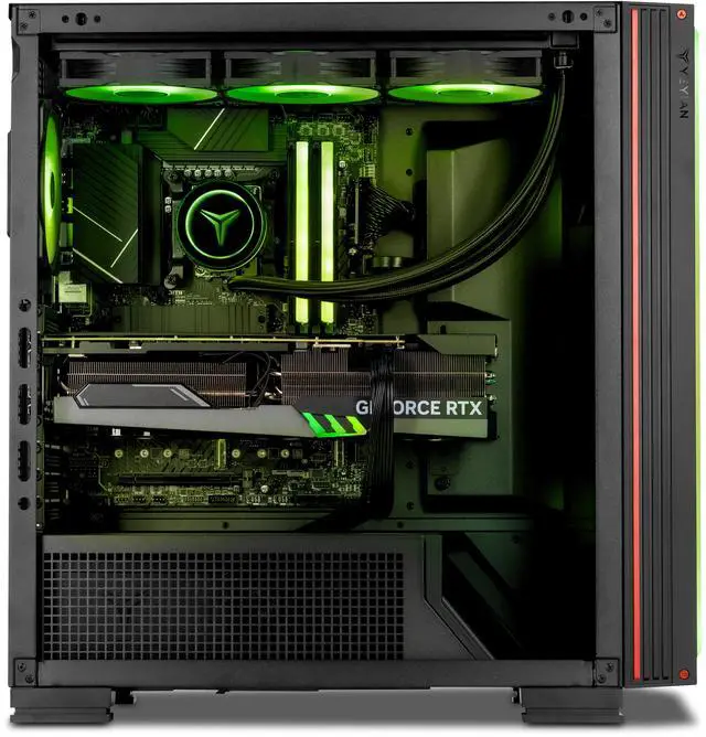 Alt view image 4 of 5 - YEYIAN Gaming PC. AMD Ryzen 7 9800X3D, NVIDIA RTX 5090, 360mm AIO Liquid Cooler 4 TB NVMe, 64GB DDR5, 1000W 80+ PLATINUM, Windows 11 Home. Model YPA-MX980DD-5901U