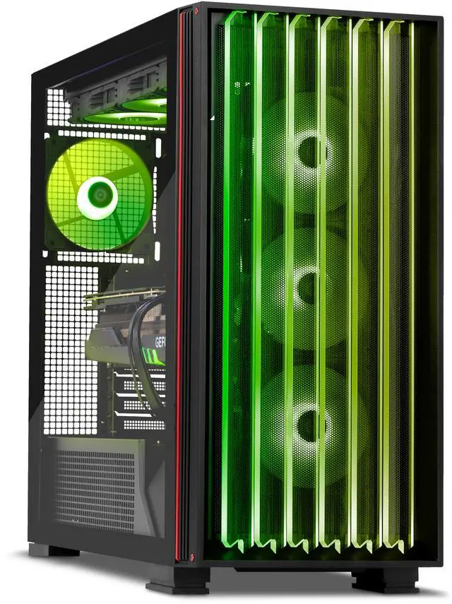 Main image of YEYIAN Gaming PC. AMD Ryzen 7 9800X3D, NVIDIA RTX 5090, 360mm AIO Liquid Cooler 4 TB NVMe, 64GB DDR5, 1000W 80+ PLATINUM, Windows 11 Home. Model YPA-MX980DD-5901U