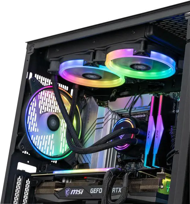 Alt view image 5 of 6 - YEYIAN Gaming PC. Intel Core i7 13700KF, NVIDIA RTX 3070 Ti, 240mm AIO, 1 TB NVMe, 32GB DDR5 , 850W 80+ GOLD, Windows 11 Home. Model YPI-YARX13-02