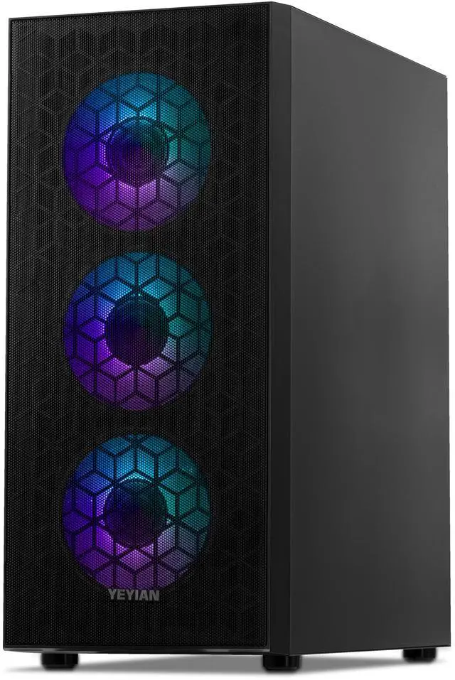 Alt view image 3 of 6 - YEYIAN Gaming PC. AMD Ryzen 5 7600, NVIDIA RTX 4060, 1TB NVMe, 16GB DDR5, 650W 80+ GOLD, Windows 11 Home. Model YPA-YU7600B-4601U