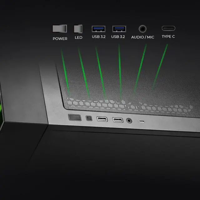 Alt view image 5 of 7 - YEYIAN Gaming PC. Intel Core Ultra 7 265F, NVIDIA RTX 5060 Ti 8GB GDDR7, 240mm AIO 1TB	NVMe, 32GB DDR5, 850W 80+ GOLD, Windows 11 Home. Model YPI-MS265FC-56T1U