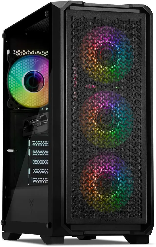 Main image of YEYIAN Gaming PC. Core i5 14400F, RTX 5060 8GB GDDR7, 2TB NVMe, 32GB DDR5, PSU, 650W 80+ Gold. Model YPI-VA44F0C-5603U