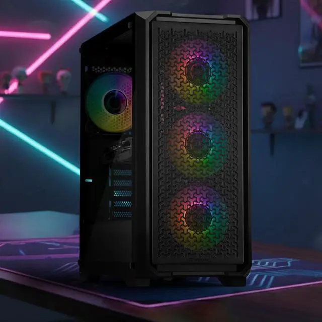 Alt view image 7 of 7 - YEYIAN Gaming PC. Core i5 14400F, RTX 5060 8GB GDDR7, 2TB NVMe, 32GB DDR5, PSU, 650W 80+ Gold. Model YPI-VA44F0C-5603U