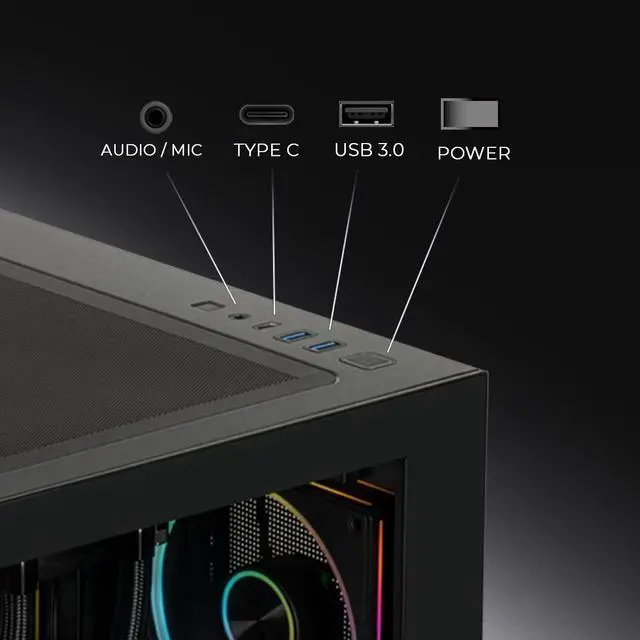 Alt view image 6 of 7 - Yeyian Astra X Gaming Desktop Core Ultra 5 250KF, GeForce RTX 5070, 32GB DDR5 6000MHz, 2TB SSD AIReady HighAirflow Tower with Performance Air Cooling SKU YPI-AX25KFC-570Q2U