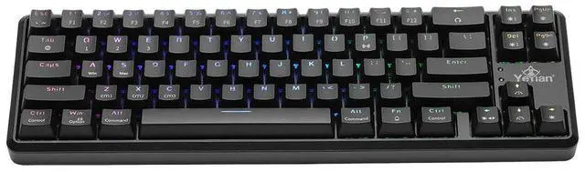 Main image of YEYIAN AKIL Mechanical Gaming Wireless 65% TKL Keyboard, Rechargeable 68 RGB LED Backlit 16M Color Keys, OUTEMU Blue Hot-Swap Switches, Cherry MX Equivalent, 18 Modes. SKU: YTM-28210B-EN